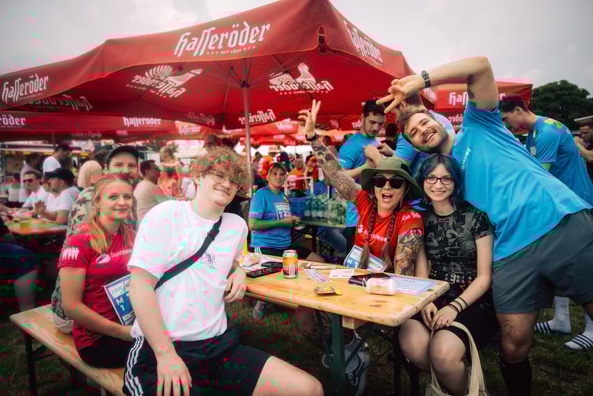 Tisch im Biergarten